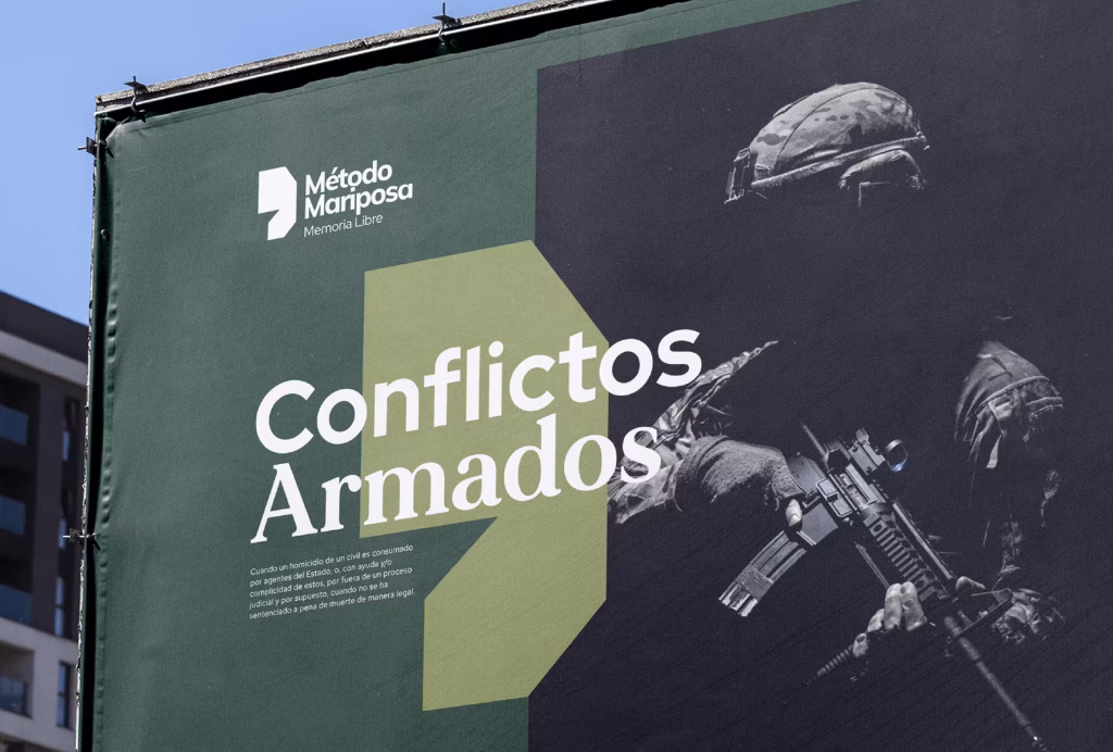 Anuncio de Método Mariposa con título "Conflictos armados"
