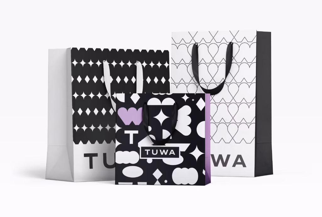 Bolsas de regalo con diseños y patrones de Tuwa